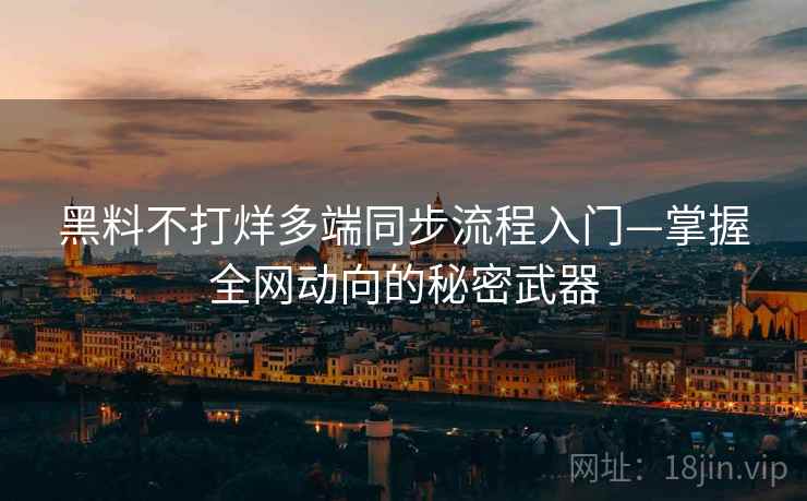黑料不打烊多端同步流程入门—掌握全网动向的秘密武器