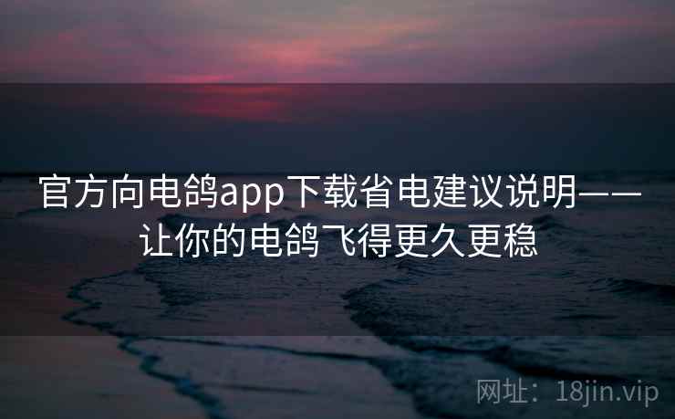 官方向电鸽app下载省电建议说明——让你的电鸽飞得更久更稳